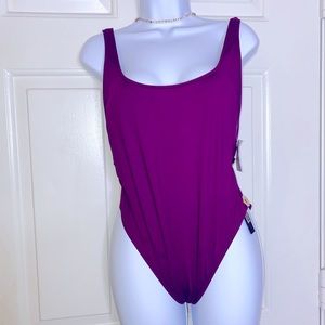 La Blanca button side one piece swimsuit